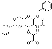 CAS 登录号：104371-52-0, N-乙酰基-1-O-苄基-4,6-O-(亚苄基)-alpha-异胞壁酸甲酯