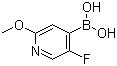 structure of CAS# 1043869-98-2, 5-氟-2-甲氧基吡啶-4-硼酸