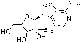 structure of CAS# 1044589-82-3, 7-脱氮-2'-C-乙炔腺苷
