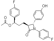 CAS 登录号：1044664-24-5, (3S,4R)-rel-3-[(3R)-3-(乙酰氧基)-3-(4-氟苯基)丙基]-1-(4-氟苯基)-4-(4-羟基苯基)-2-氮杂环丁酮