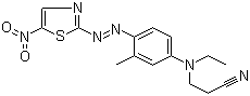 CAS 登录号：104573-53-7, 分散蓝 106, 3-[乙基[3-甲基-4-[2-(5-硝基-2-噻唑基)偶氮]苯基]氨基]丙腈