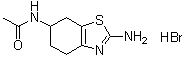structure of CAS# 104617-50-7, N-(2-氨基-4,5,6,7-四氢-6-苯并噻唑基)乙酰胺单氢溴酸盐