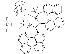 structure of CAS# 1046806-02-3, [(3S,3'S,4S,4'S,11bR,11'bR)-4,4'-二(叔丁基)-4,4',5,5'-四氢-3,3'-联-3H-二萘并[2,1-c:1',2'-e]磷杂卓][(1,2,5,6-eta)-1,5-环辛二烯]铑四氟硼酸盐