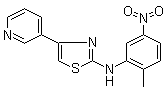 structure of CAS# 1048007-94-8, N-(2-甲基-5-硝基苯基)-4-(3-吡啶基)-2-氨基噻唑