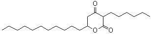 CAS 登录号：104801-95-8, 3-己基二氢-6-十一烷基-2H-吡喃-2,4(3H)-二酮