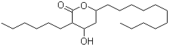 structure of CAS# 104801-96-9, 3-己基四氢-4-羟基-6-十一烷基-2H-吡喃-2-酮