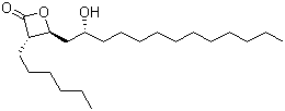 structure of CAS# 104872-06-2, (3S,4S)-3-己基-4-[(2R)-2-羟基十三烷基]-2-氧杂环丁酮