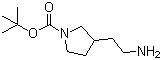 structure of CAS# 1048920-45-1, 3-(2-氨基乙基)-1-吡咯烷羧酸叔丁酯