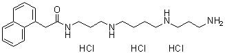 structure of CAS# 1049731-36-3, N-[3-[[4-[(3-氨基丙基)氨基]丁基]氨基]丙基]-1-萘乙酰胺三盐酸盐