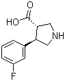 CAS 登录号：1049975-95-2, (3S,4R)-4-(3-氟苯基)吡咯烷-3-羧酸
