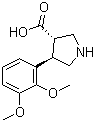 structure of CAS# 1049980-06-4, (3S,4R)-4-(2,3-二甲氧基苯基)吡咯烷-3-羧酸