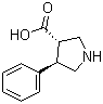 structure of CAS# 1049984-33-9, (3S,4R)-4-苯基吡咯烷-3-羧酸