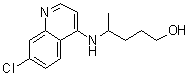 structure of CAS# 10500-64-8, 4-[(7-氯-4-喹啉基)氨基]-1-戊醇