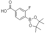 structure of CAS# 1050423-87-4, 4-羧基-2-氟苯硼酸频哪醇酯