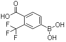 structure of CAS# 1050424-03-7, 4-硼酸基-2-(三氟甲基)苯甲酸
