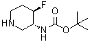 structure of CAS# 1052713-46-8, rel-N-[(3R,4R)-4-氟-3-哌啶基]氨基甲酸叔丁酯