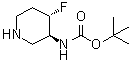 structure of CAS# 1052713-48-0, N-[(3S,4S)-4-氟-3-哌啶基]氨基甲酸叔丁酯