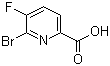 structure of CAS# 1052714-46-1, 6-溴-5-氟-2-吡啶甲酸