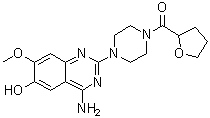 1-(4-Amino-6-hydroxy-7-methoxy-2-quinazolinyl)-4-[(tetrahydro-2-furanyl)carbonyl]piperazine molecular structure (CAS 105356-89-6)