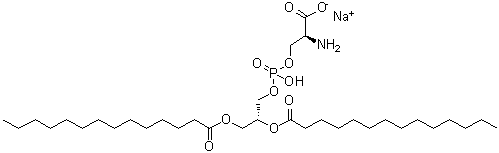structure of CAS# 105405-50-3, 1,2-二肉豆蔻酰基-sn-甘油-3-[磷酰-L-丝氨酸]钠盐