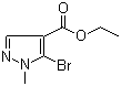 structure of CAS# 105486-72-4, 5-溴-1-甲基-1H-吡唑-4-甲酸乙酯