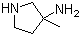 structure of CAS# 105675-13-6, 3-Amino-3-methylpyrrolidine