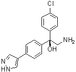 structure of CAS# 1056901-62-2, (+)-(S)-2-氨基-1-(4-氯苯基)-1-[4-(1H-吡唑-4-基)苯基]乙醇