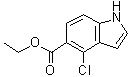 structure of CAS# 1057076-56-8, 4-Chloro-1H-indole-5-carboxylic acid ethyl ester