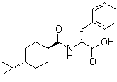 CAS 登录号：105746-46-1, 反式-N-[[4-(叔丁基)环己基]羰基]-D-苯丙氨酸