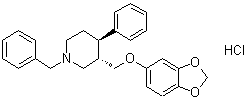 CAS 登录号：105813-39-6, 反式-(-)-3-[(1,3-苯并二氧戊环-5-基氧基)甲基]-4-苯基-1-(苄基)哌啶盐酸盐