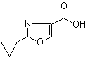 structure of CAS# 1060816-04-7, 2-Cyclopropyl-1,3-oxazole-4-carboxylic acid
