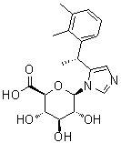 CAS 登录号：1061620-92-5, 1-脱氧-1-[5-[(1R)-1-(2,3-二甲基苯基)乙基]-1H-咪唑-1-基]-beta-D-吡喃葡萄糖醛酸