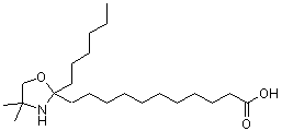 CAS 登录号：106264-99-7, 2-己基-4,4-二甲基-2-恶唑烷十一烷酸