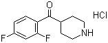 4-(2,4-Difluorobenzoyl)-piperidine hydrochloride molecular structure (CAS 106266-04-0)