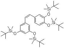 CAS 登录号：106325-84-2, (Z)-[[4-[2-[3,5-二[[(叔丁基)二甲基硅烷基]氧基]苯基]乙烯基]-1,2-亚苯基]二(氧基)]二[(叔丁基)二甲基硅烷]