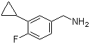 structure of CAS# 1063733-90-3, 3-Cyclopropyl-4-fluorobenzenemethanamine