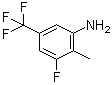 structure of CAS# 1065073-89-3, 3-氟-2-甲基-5-(三氟甲基)苯胺