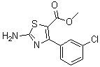 structure of CAS# 1065074-45-4, 2-氨基-4-(3-氯苯基)-5-噻唑羧酸甲酯