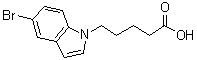structure of CAS# 1065074-70-5, 5-溴-1H-吲哚-1-戊酸