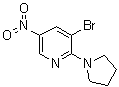 structure of CAS# 1065074-81-8, 3-溴-5-硝基-2-(1-吡咯烷基)吡啶