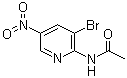 structure of CAS# 1065074-93-2, N-(3-溴-5-硝基吡啶-2-基)乙酰胺