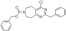 structure of CAS# 1065113-62-3, 4-氯-5,6,8,9-四氢-2-(苯甲基)-7H-嘧啶并[4,5-d]氮杂卓-7-羧酸苯甲酯