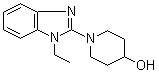 structure of CAS# 1065483-90-0, 1-(1-乙基-1H-苯并咪唑-2-基)-4-哌啶醇