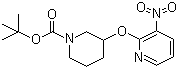 CAS 登录号：1065484-07-2, 3-[(3-硝基-2-吡啶基)氧基]-1-哌啶羧酸叔丁酯
