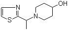 1-[1-(2-Thiazolyl)ethyl]-4-piperidinol molecular structure (CAS 1065484-58-3)