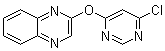 structure of CAS# 1065484-81-2, 2-[(6-氯-4-嘧啶基)氧基]喹喔啉