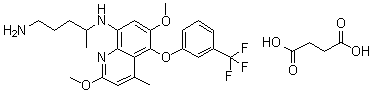 structure of CAS# 106635-81-8, 他非诺喹琥珀酸盐