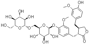 structure of CAS# 106647-14-7, (3R-反式)-3-[[4-[(6-O-beta-D-吡喃葡萄糖基-beta-D-吡喃葡萄糖基)氧基]-3-甲氧基苯基]甲基]二氢-4-[(4-羟基-3-甲氧基苯基)甲基]-2(3H)-呋喃酮
