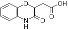 3,4-Dihydro-3-oxo-2H-1,4-benzoxazine-2-acetic acid molecular structure (CAS 106660-11-1)