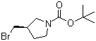 structure of CAS# 1067230-64-1, (3S)-3-(溴甲基)-1-吡咯烷甲酸叔丁酯
